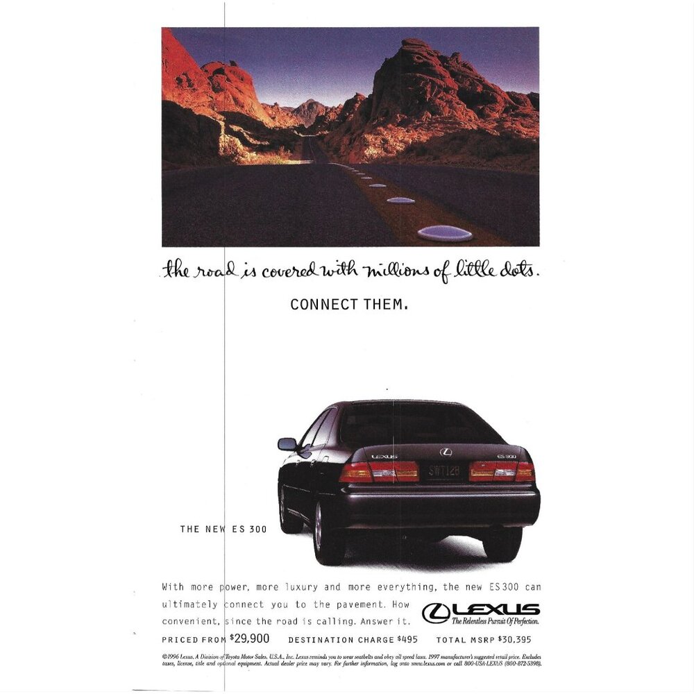 Lexus ES 300 Luxury Automobile Advertisement 2000s Print Ad